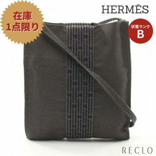 エルメス(Hermes)のエールライン ポシェット ショルダーバッグ ナイロン キャンバス ダークグレー(ショルダーバッグ)