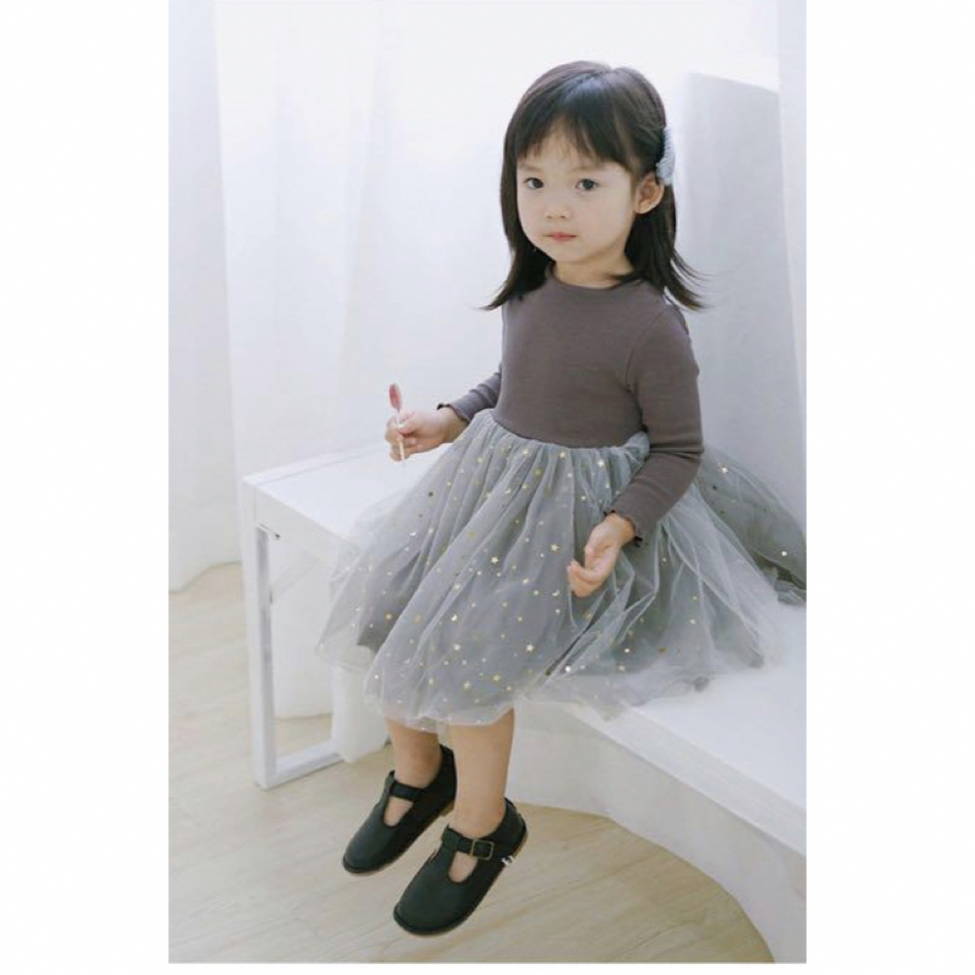 チュールワンピース キッズ/ベビー/マタニティのキッズ服女の子用(90cm~)(ワンピース)の商品写真