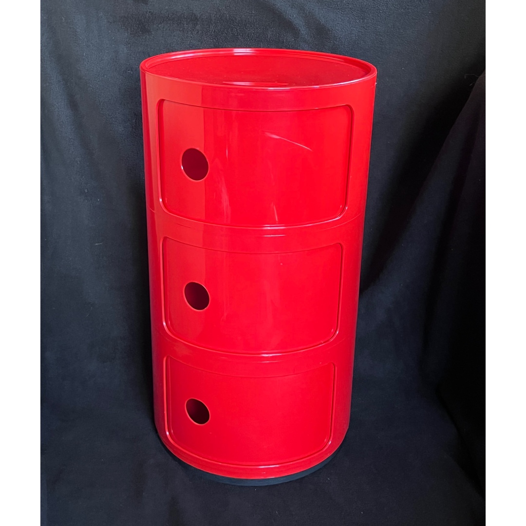kartell - カルテル コンポニビリ レッド 赤 3段 Kartell Componibili