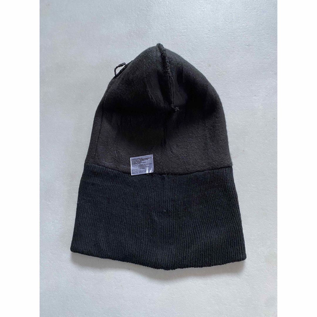 古着 ビンテージ 黒 ブラック 形の良い シンプル単色 ニット帽 キャップ 美品 メンズの帽子(ニット帽/ビーニー)の商品写真