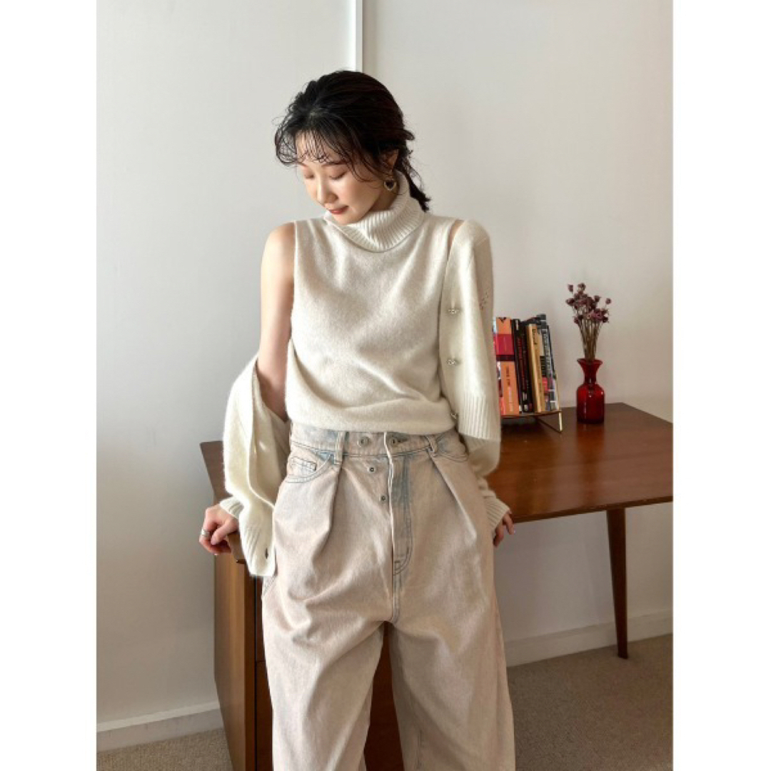 Lily Brown - LILY BROWN 2wayタックワイドデニムパンツ 新品タグ付の