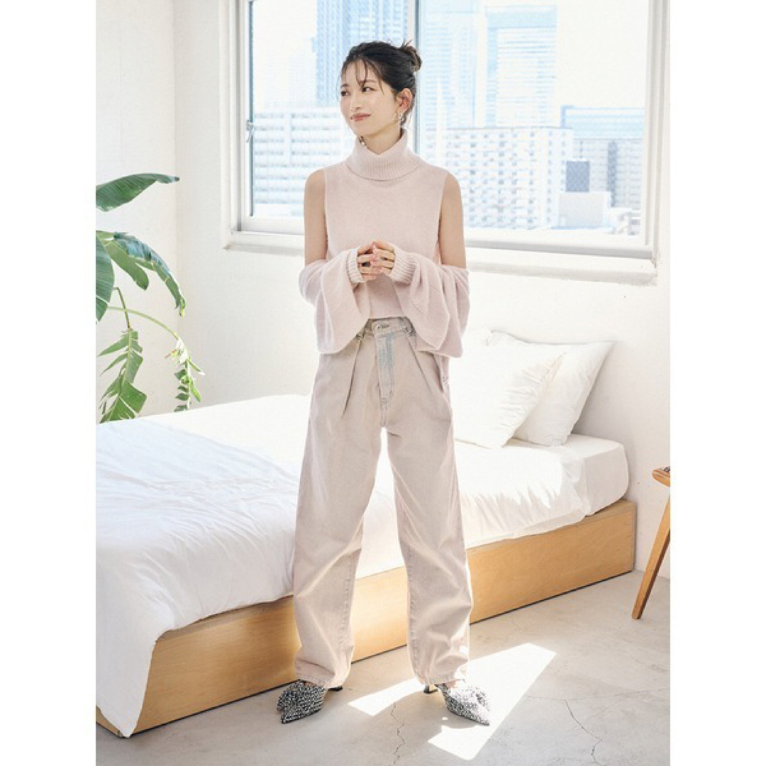 Lily Brown - LILY BROWN 2wayタックワイドデニムパンツ 新品タグ付の