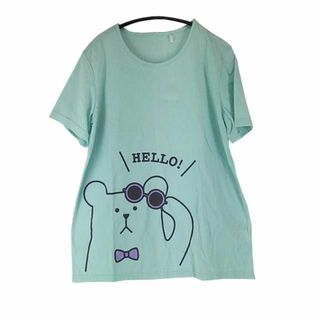 SS1476-8◇ 新品 半袖 Tシャツ キャラクター Lサイズ サックスブルー(Tシャツ(半袖/袖なし))