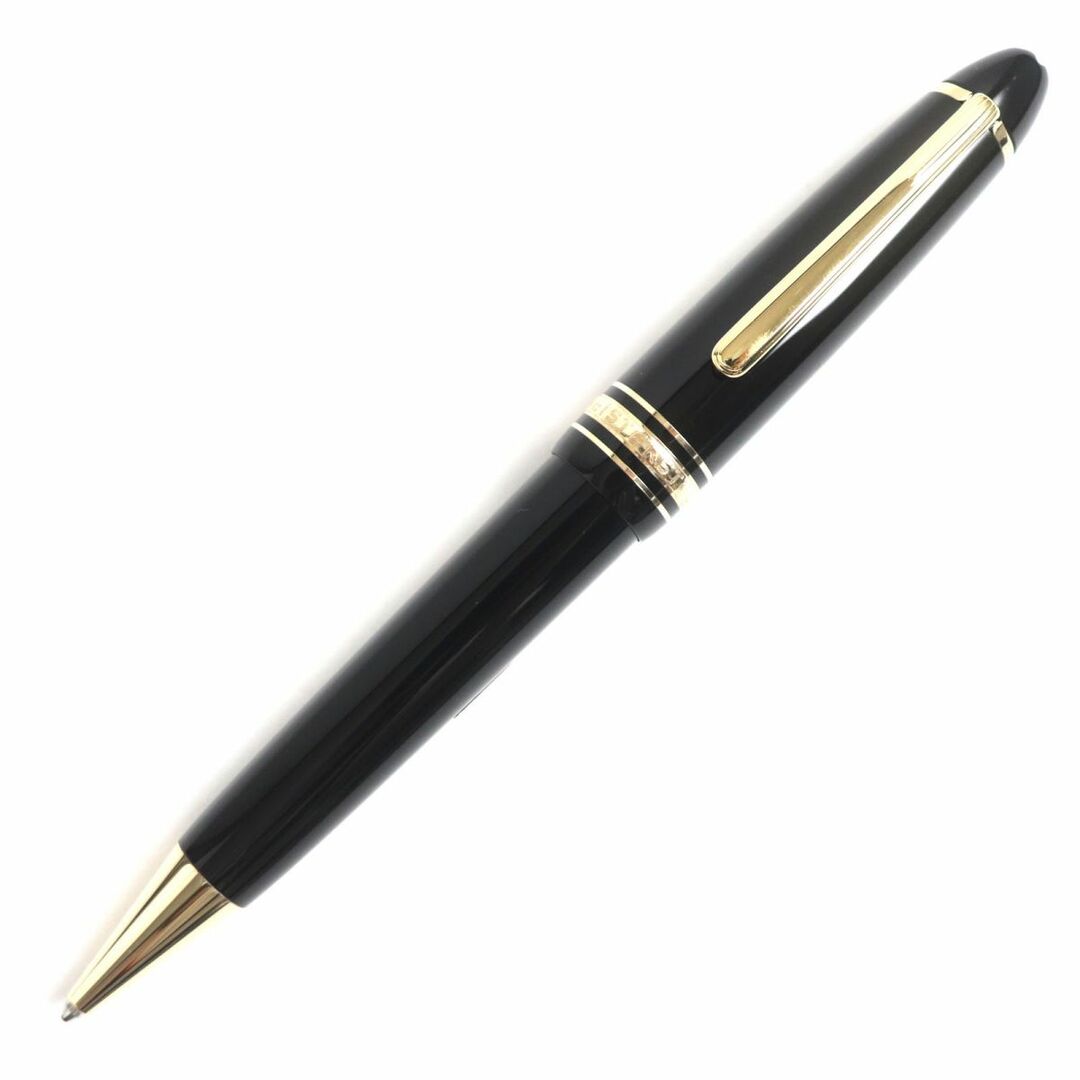 極美品▼MONTBLANC モンブラン マイスターシュテュック ルグラン ホワイトスター ツイスト式 ボールペン 黒×ゴールド ドイツ製 筆記確認◎約145cmグリップ幅