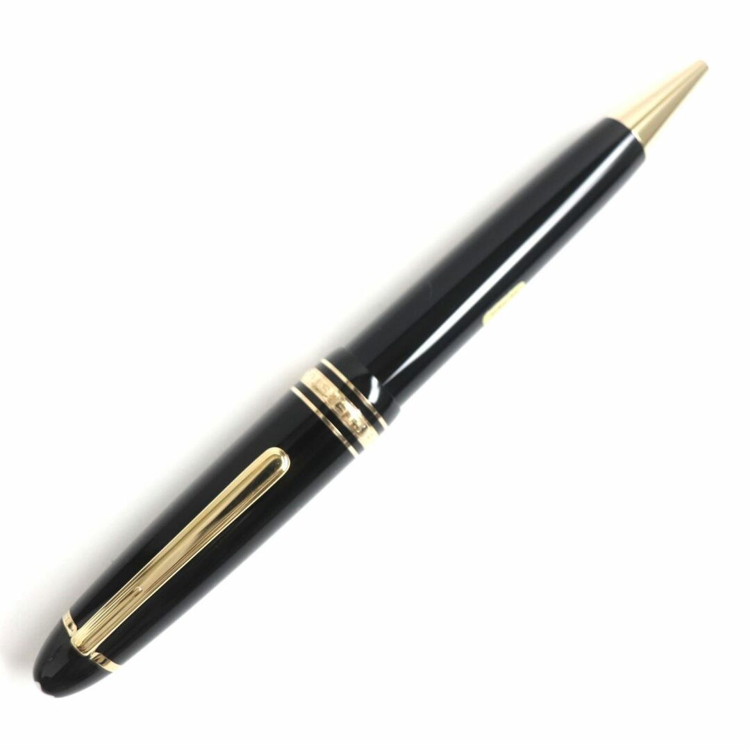 極美品▼MONTBLANC モンブラン マイスターシュテュック ルグラン ホワイトスター ツイスト式 ボールペン 黒×ゴールド ドイツ製 筆記確認◎約145cmグリップ幅