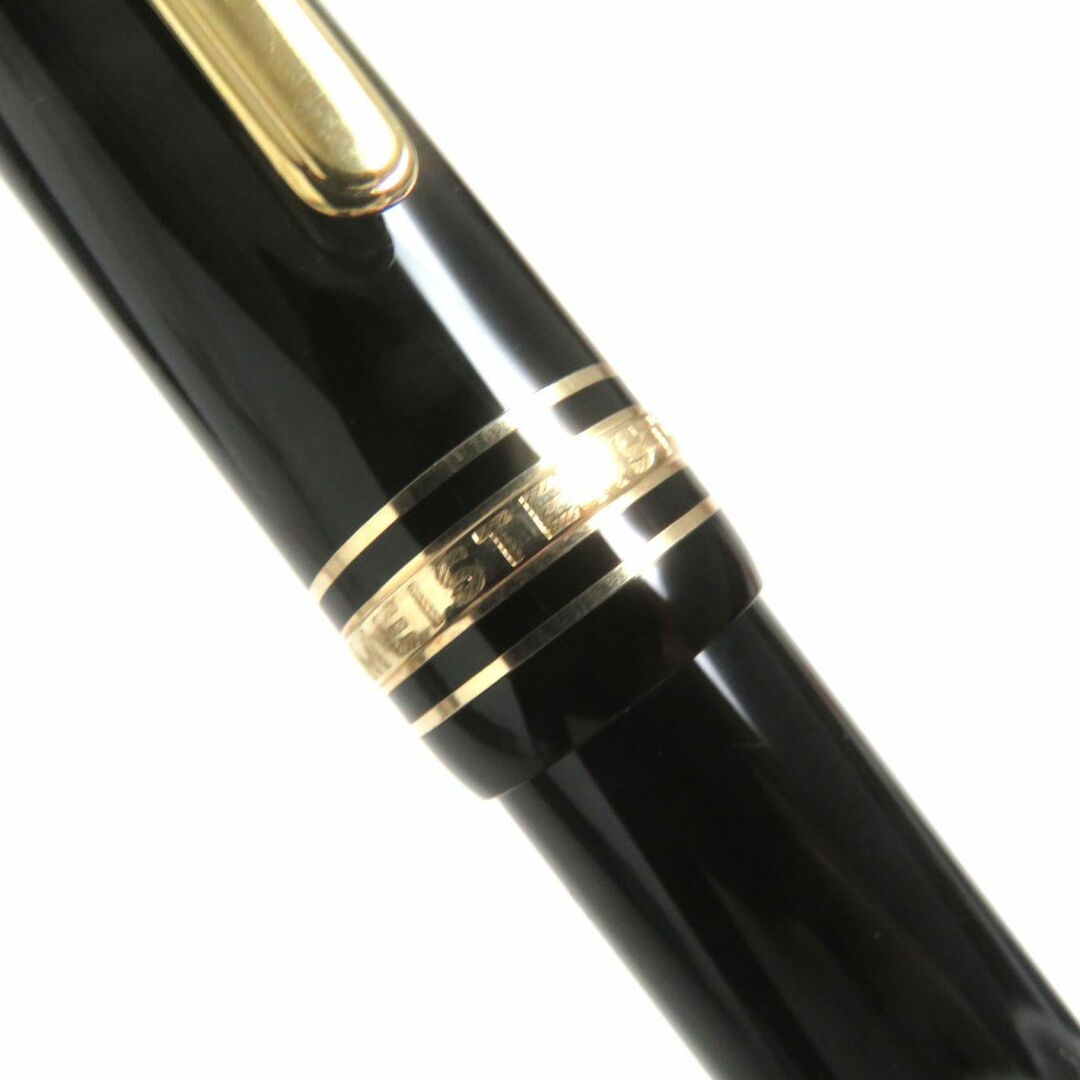 極美品▼MONTBLANC モンブラン マイスターシュテュック ルグラン ホワイトスター ツイスト式 ボールペン 黒×ゴールド ドイツ製 筆記確認◎約145cmグリップ幅