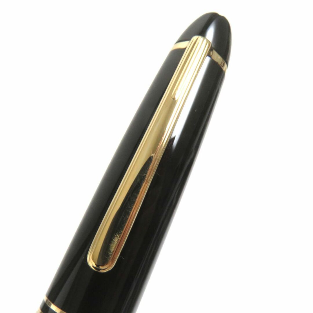 極美品▼MONTBLANC モンブラン マイスターシュテュック ルグラン ホワイトスター ツイスト式 ボールペン 黒×ゴールド ドイツ製 筆記確認◎約145cmグリップ幅