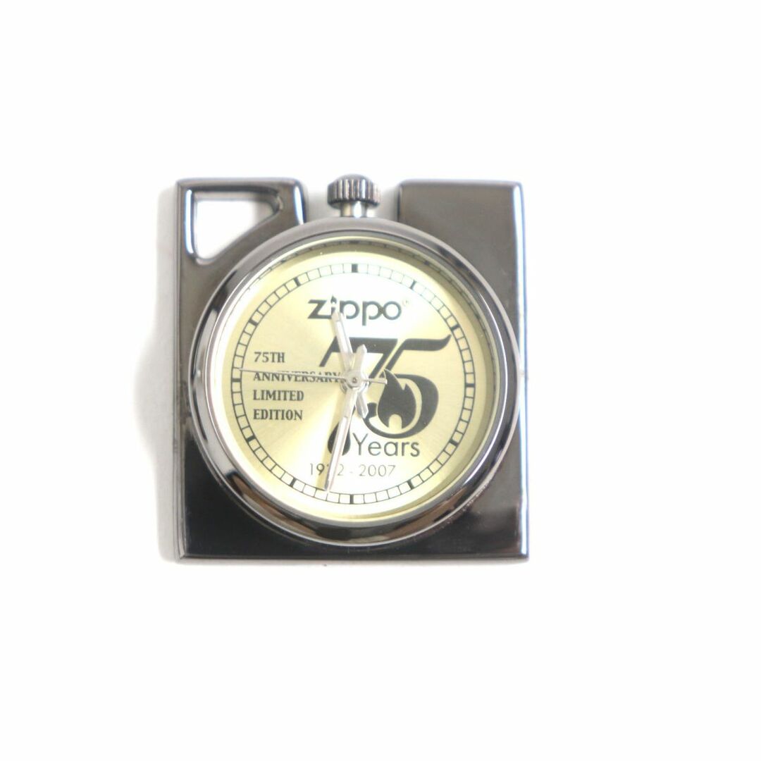 ZIPPO - 未使用品▽ZIPPO ジッポ 75周年記念 時計付き 750個限定 033