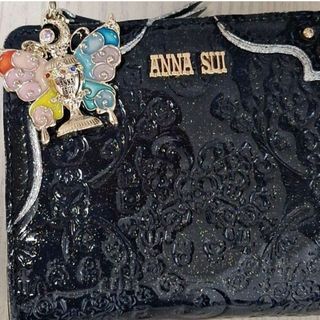 即完売★ANNA SUIベロニカ財布ブラック★アナスイ折り財布