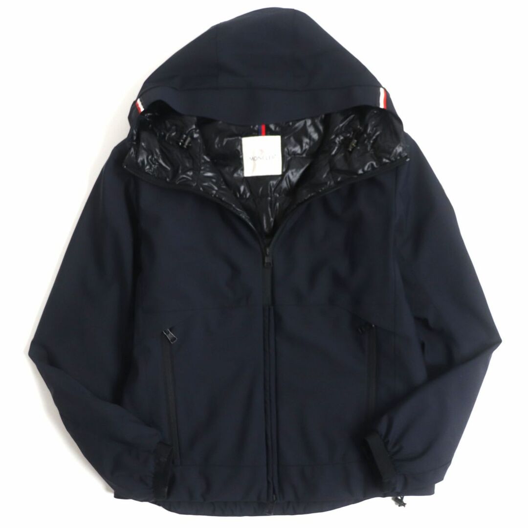 美品▼MONCLER モンクレール HUBERT ロゴワッペン・フード付き WZIP ライトダウンジャケット/マウンテンパーカー ネイビー 2 メンズ  正規品 | フリマアプリ ラクマ