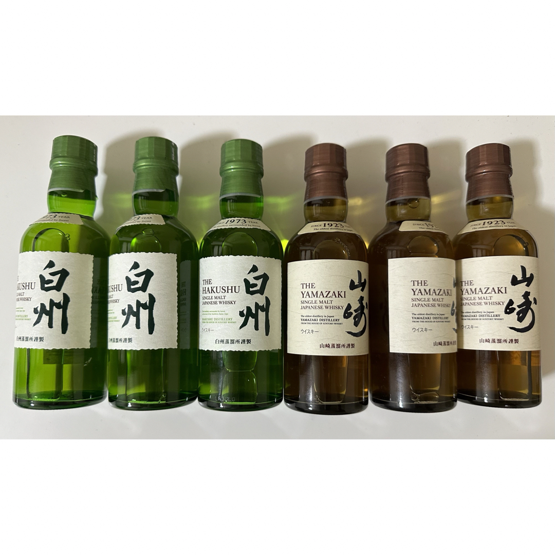 サントリー - サントリー 山崎 180ml 3本、白州180ml 3本の通販 by