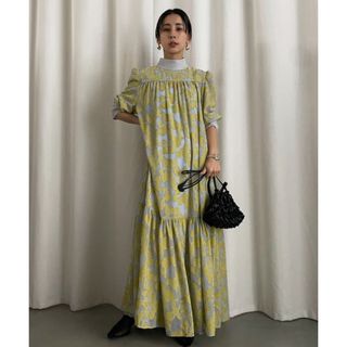 アメリヴィンテージ(Ameri VINTAGE)のAMERI🤍MEDI ALICE DRESS 美品　サイズS ブルー　完売品(ロングワンピース/マキシワンピース)