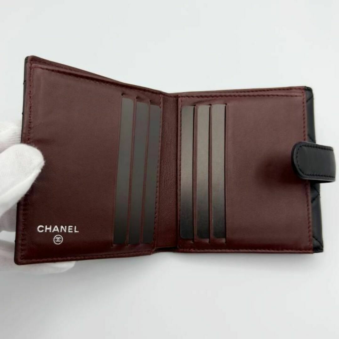 CHANEL(シャネル)の大人可愛い♪　シャネル財布　マトラッセ　Wホック　ラムスキン　コンパクト財布 レディースのファッション小物(財布)の商品写真