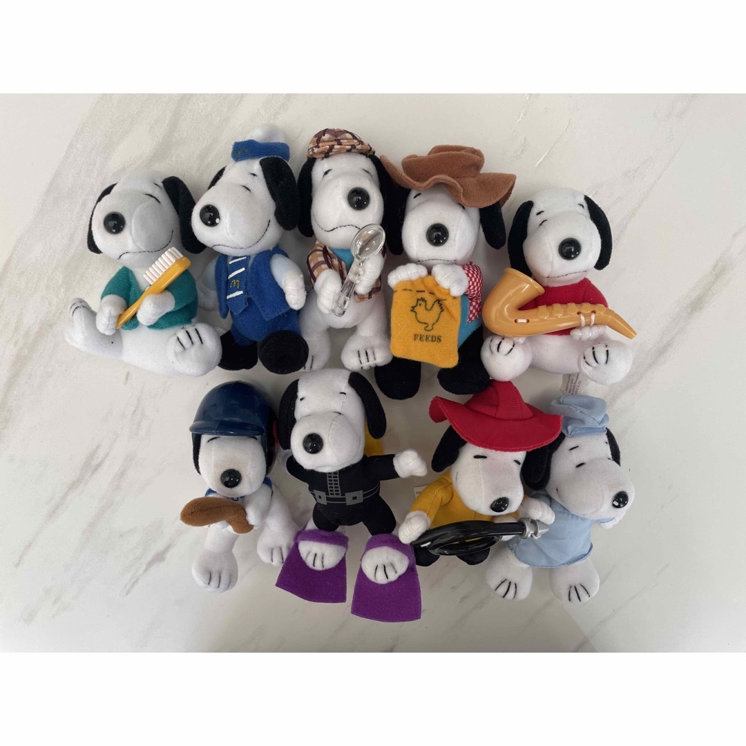 お値下げ⭐︎マクドナルド　SNOOPY ぬいぐるみ９個セット エンタメ/ホビーのコレクション(ノベルティグッズ)の商品写真