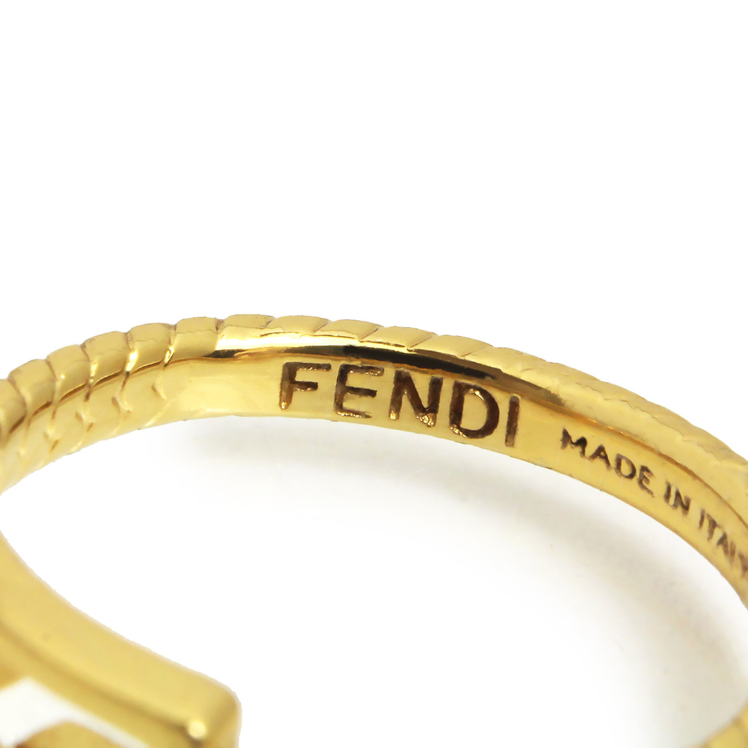 FENDI - フェンディ バゲット ロゴ リング 指輪 S ＃11号 ゴールド