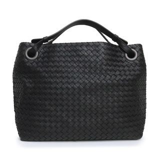 BOTTEGAVENETA ボッテガヴェネタ イントレチャート サッチェル ハンドバッグ 148323 レザー   グレー   ショルダーバッグ トートバッグ 【本物保証】