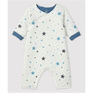 プチバトー(PETIT BATEAU)のPETIT BATEAU 足なし ロンパース 星柄 スター(ロンパース)