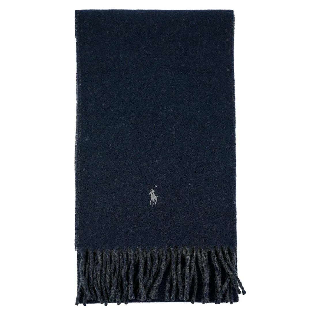 POLO RALPH LAUREN(ポロラルフローレン)のPOLO RALPH LAUREN ポロラルフローレン マフラー 2023年-2024年秋冬新作 PC0455 Classic Reversible Scarf 男女兼用 リバーシブル 411 ネイビー×チャコール メンズのファッション小物(マフラー)の商品写真