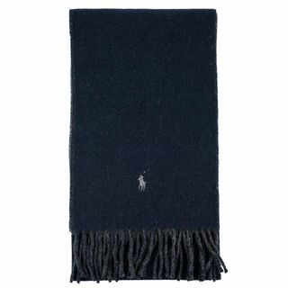 ポロラルフローレン(POLO RALPH LAUREN)のPOLO RALPH LAUREN ポロラルフローレン マフラー 2023年-2024年秋冬新作 PC0455 Classic Reversible Scarf 男女兼用 リバーシブル 411 ネイビー×チャコール(マフラー)