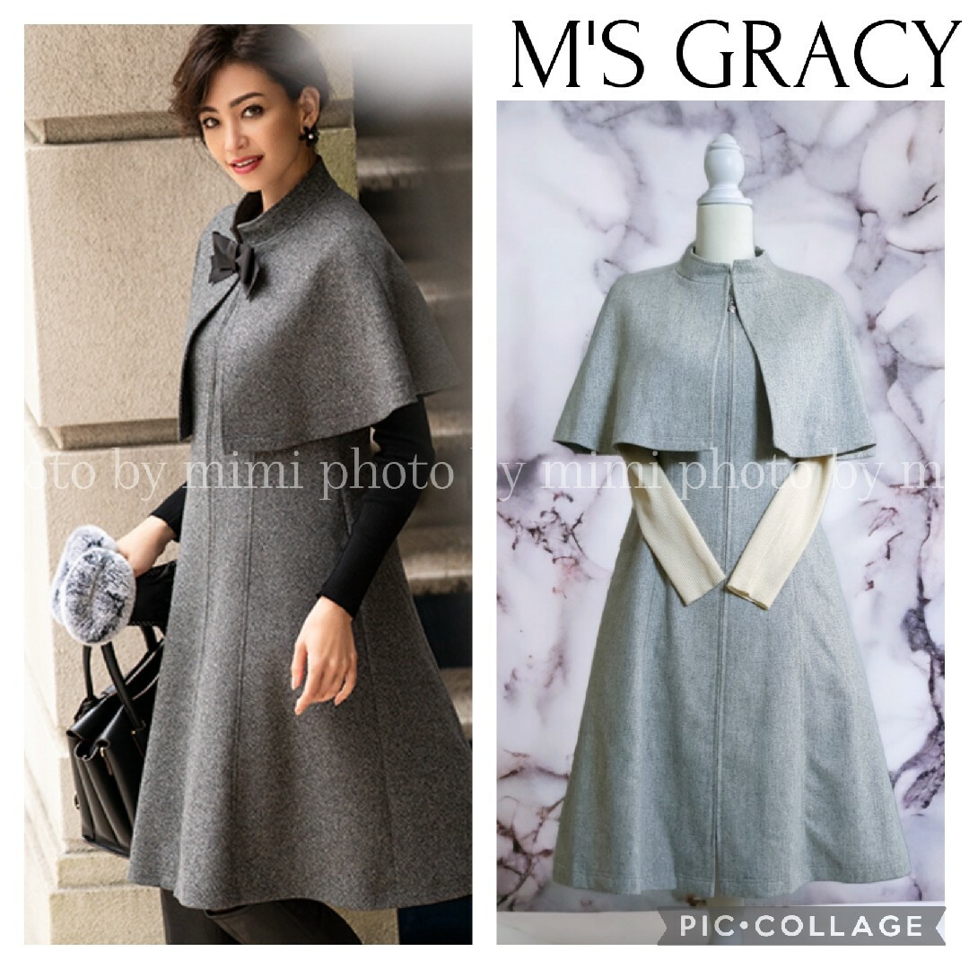 M'S GRACY*カタログ掲載*ケープ付きワンピース | フリマアプリ ラクマ