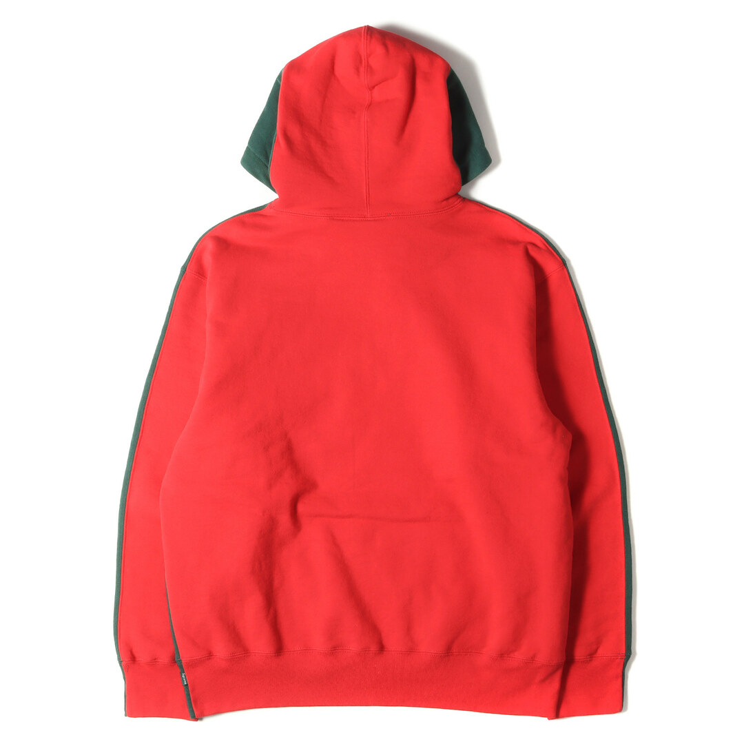 Supreme シュプリーム パーカー サイズ:M 21AW 2トーン Sロゴ スウェット パーカー S Logo Split Hooded  Sweatshirt ダークグリーン レッド トップス フーデッド スウェットシャツ フーディー【メンズ】