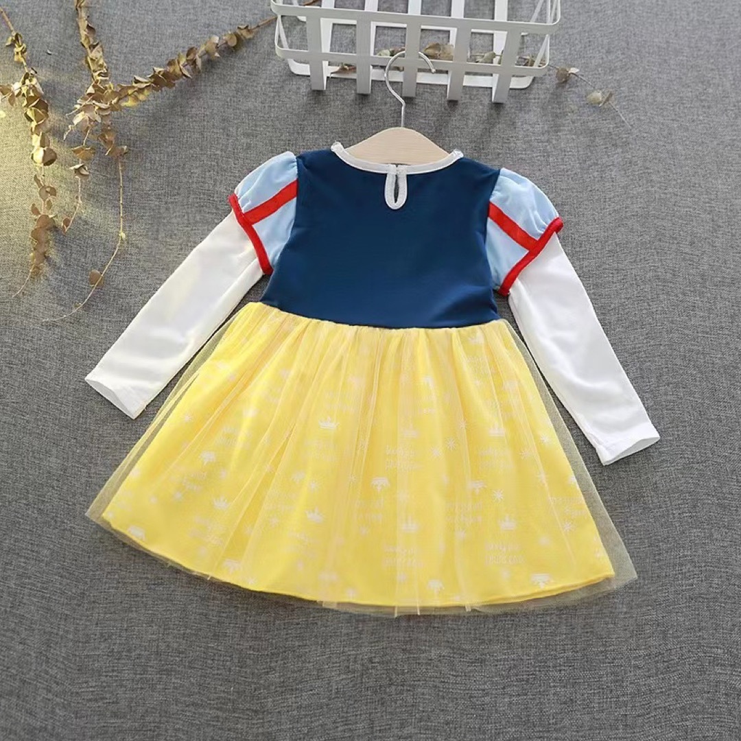 FW2プリンセスワンピース女の子長袖普段着90サイズfhfj キッズ/ベビー/マタニティのキッズ服女の子用(90cm~)(ワンピース)の商品写真