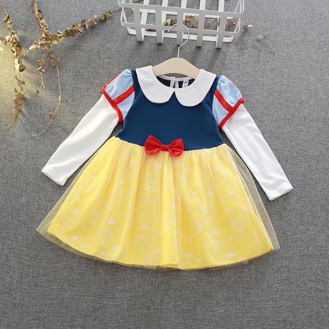 FW2プリンセスワンピース女の子長袖普段着90サイズfhfj キッズ/ベビー/マタニティのキッズ服女の子用(90cm~)(ワンピース)の商品写真