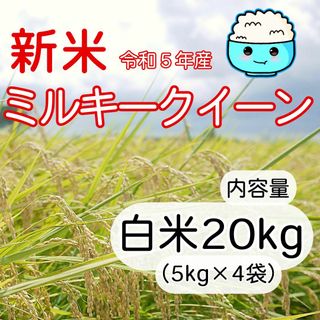 新米　ミルキークイーン　白米　20kg　無洗米にも対応！(米/穀物)