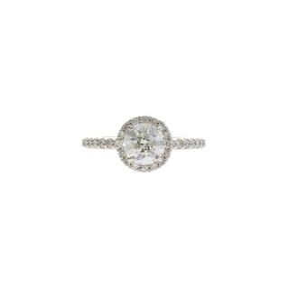 【鑑定会】Pt950ダイヤリング1.06/0.37ct/#11/リング/Aランク/59【中古】(リング(指輪))