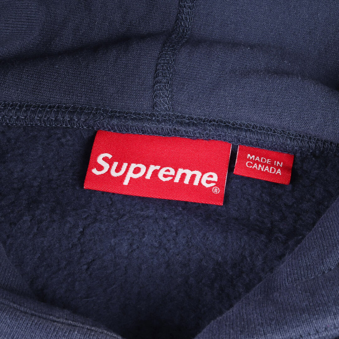 supreme boxlogo パーカー　ネイビー　Lサイズ　スウェット