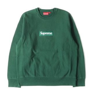 シュプリーム(Supreme)のSupreme シュプリーム スウェット サイズ:L 18AW ボックスロゴ クルーネック スウェットシャツ Box Logo Crewneck Sweatshirt ダークグリーン トップス トレーナー【メンズ】【中古】(スウェット)