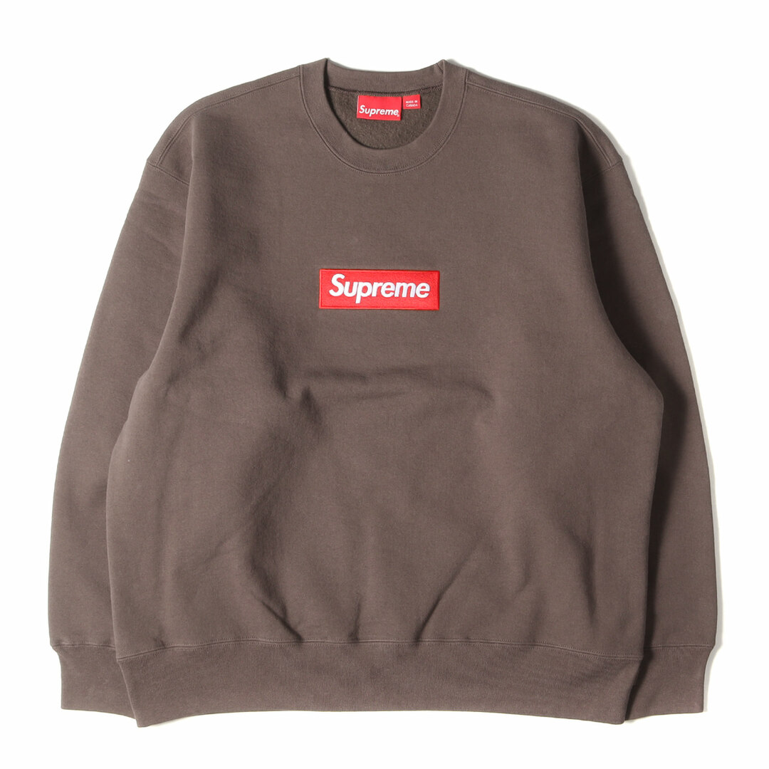 Supreme シュプリーム スウェット サイズ:L 22AW ボックスロゴ クルーネック スウェットシャツ Box Logo Crewneck  ブラウン トップス トレーナー【メンズ】【中古】【美品】 | フリマアプリ ラクマ