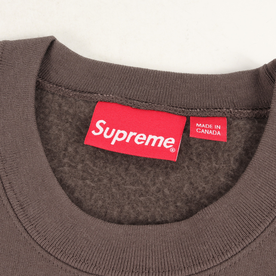 Supreme シュプリーム スウェット サイズ:L 22AW ボックスロゴ クルーネック スウェットシャツ Box Logo Crewneck ブラウン トップス トレーナー【メンズ】【美品】