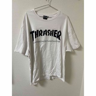 スラッシャー(THRASHER)の極美品　スラッシャー　Tシャツ　白　オーバーサイズ　ストリート(Tシャツ/カットソー(半袖/袖なし))