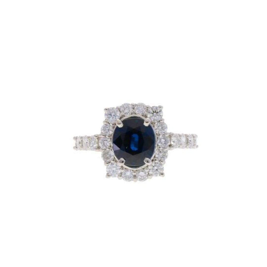 PT950サファイアダイヤリング2.275/D1.08ctソ/#11/リング/Aランク/89【中古】
