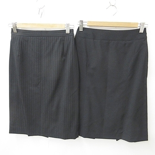 アンタイトル(UNTITLED)のアンタイトル コムサデモード スカート 2枚セット ひざ丈 タイト 黒 1(ひざ丈スカート)