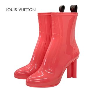 ルイヴィトン(LOUIS VUITTON)のルイヴィトン LOUIS VUITTON シルエットライン ブーツ ショートブーツ 靴 シューズ ラバー ピンク系 レインブーツ(ブーツ)