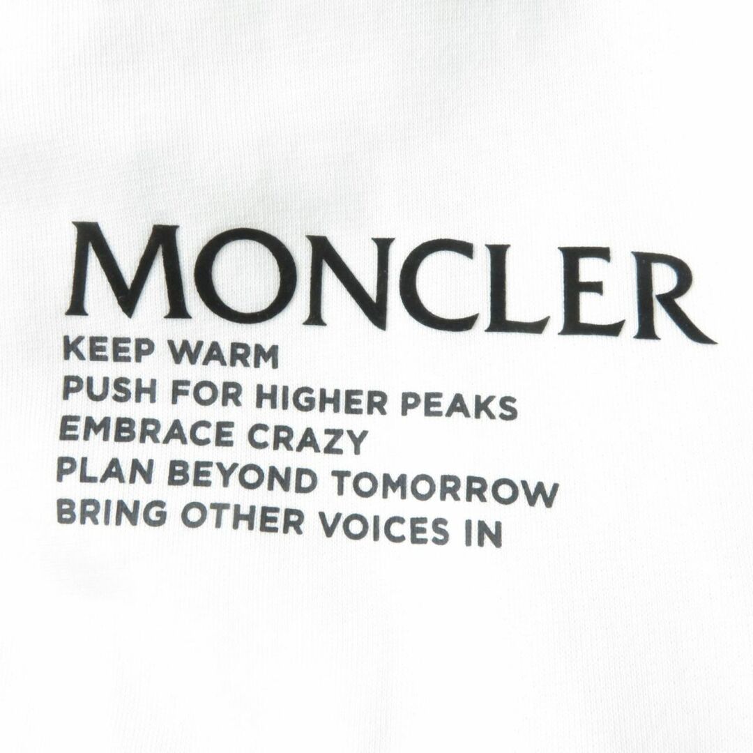 【ドンドン見直し】未使用品☆正規品 MONCLER モンクレール 2021年製 ロゴ入り オーバーサイズ スウェット 白 XS レディース ハンガー付