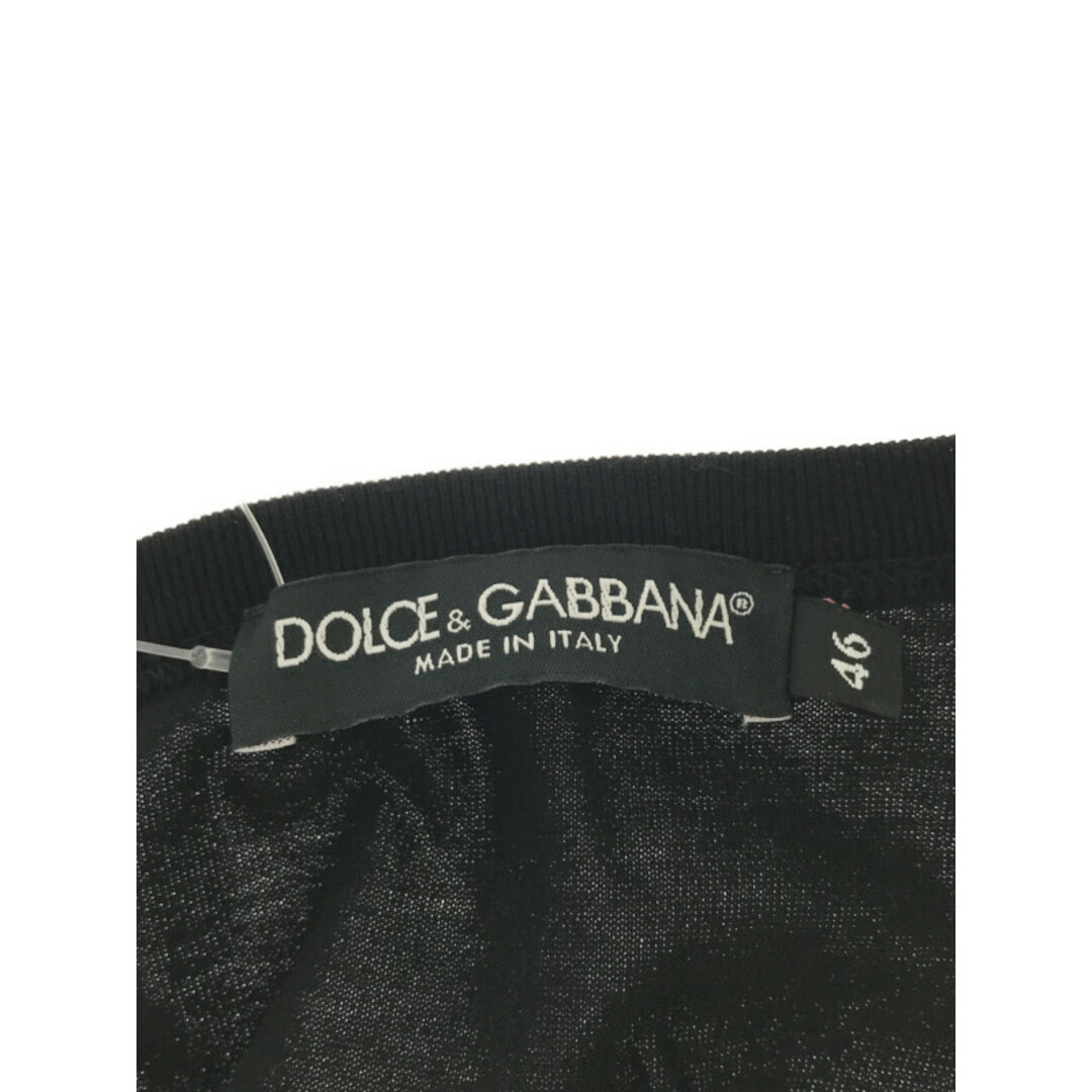 DOLCE&GABBANA(ドルチェアンドガッバーナ)のDOLCE&GABBANA ドルチェ＆ガッバーナ 19AW ロゴ刺繍クルーネックTシャツ ブラック 46 メンズのトップス(Tシャツ/カットソー(半袖/袖なし))の商品写真