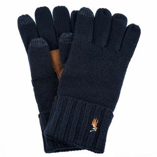 ポロラルフローレン(POLO RALPH LAUREN)のPOLO RALPH LAUREN ポロラルフローレン 手袋 2023年-2024年秋冬新作 PC0494 Signature Merino Touch Glove 男女兼用 スマホ対応 ネイビー(手袋)