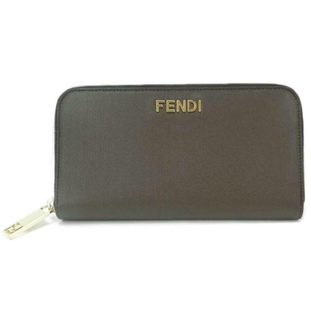 FENDI フェンディ コゲ茶 レディース/ラウンドファスナー長財布/ブラウン/8M0024/CA2******/ブランドバック/SAランク/69【中古】 レディースのファッション小物(財布)の商品写真