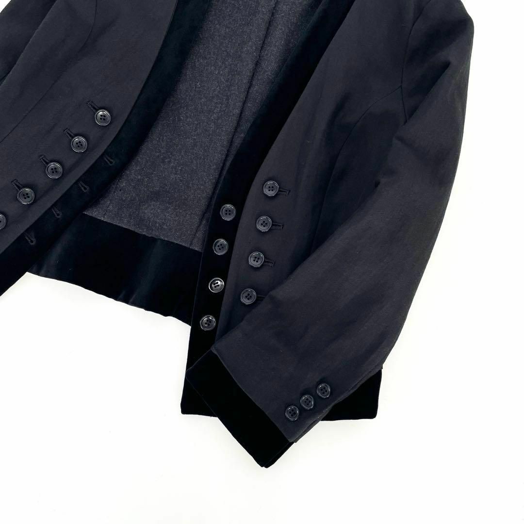 Spick & Span(スピックアンドスパン)の美品✨ spick and span 異素材ドッキングジャケット S レディースのジャケット/アウター(ノーカラージャケット)の商品写真