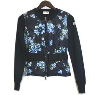 MONCLER モンクレール/MAGLIA TRICOT CARDIGAN花柄ブルゾン/XS/レディースアウター/Aランク/92【中古】(ロングコート)