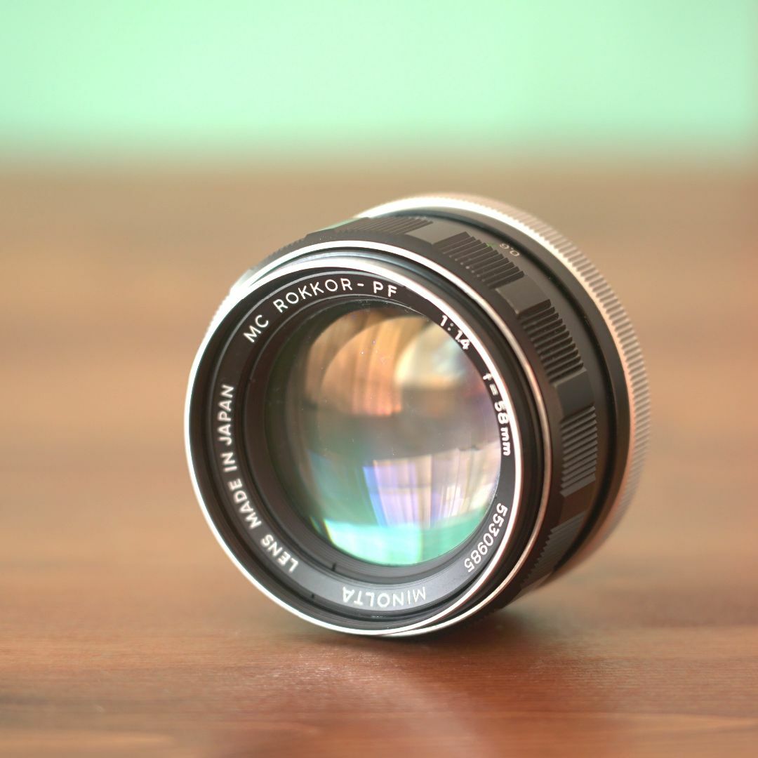 KONICA MINOLTA(コニカミノルタ)のミノルタ MC ROKKOR-PF 58mm f1.4 オールドレンズ #985 スマホ/家電/カメラのカメラ(レンズ(単焦点))の商品写真