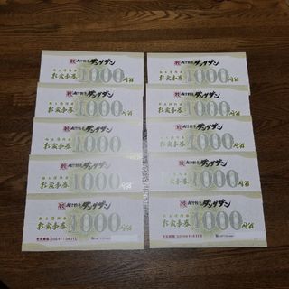 肉汁餃子のダンダダン 株主優待券 1万円分 natty swanky(レストラン/食事券)