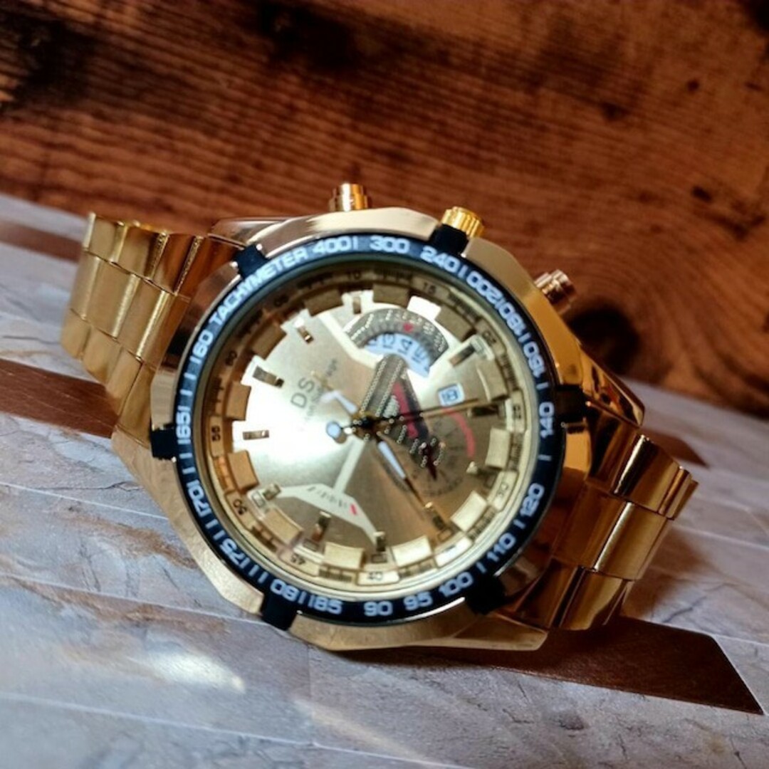 0330 新品 ステンレス DS 腕時計 ゴールド金の通販 by よっちゃん's