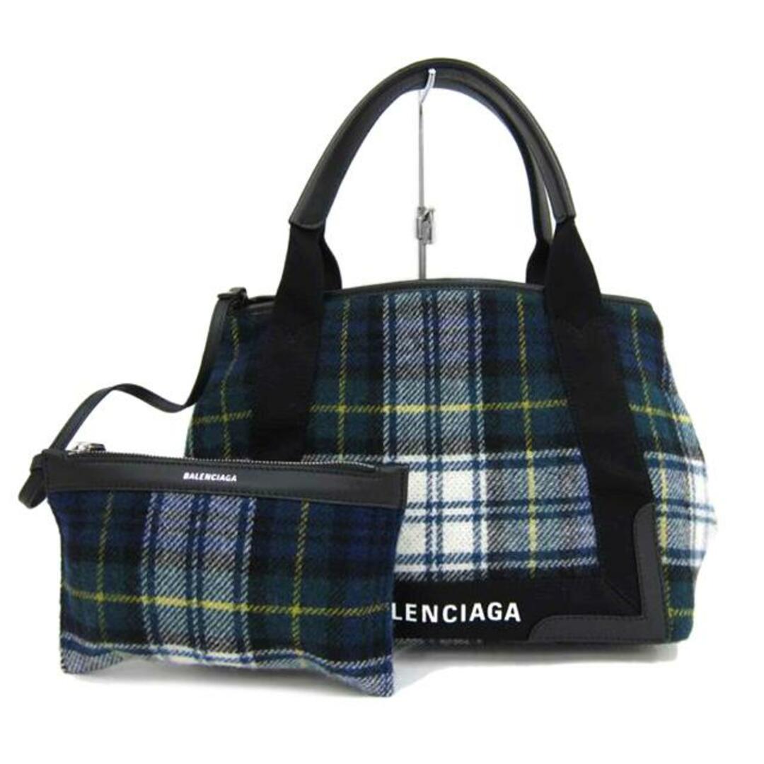 <br>BALENCIAGA  バレンシアガ/ネイビーカバ チェック/ブランドバック/ABランク/82