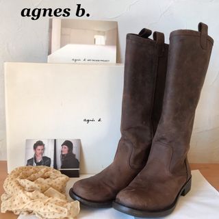 超美品 アニエスベー  agnes b. レースアップブーツ