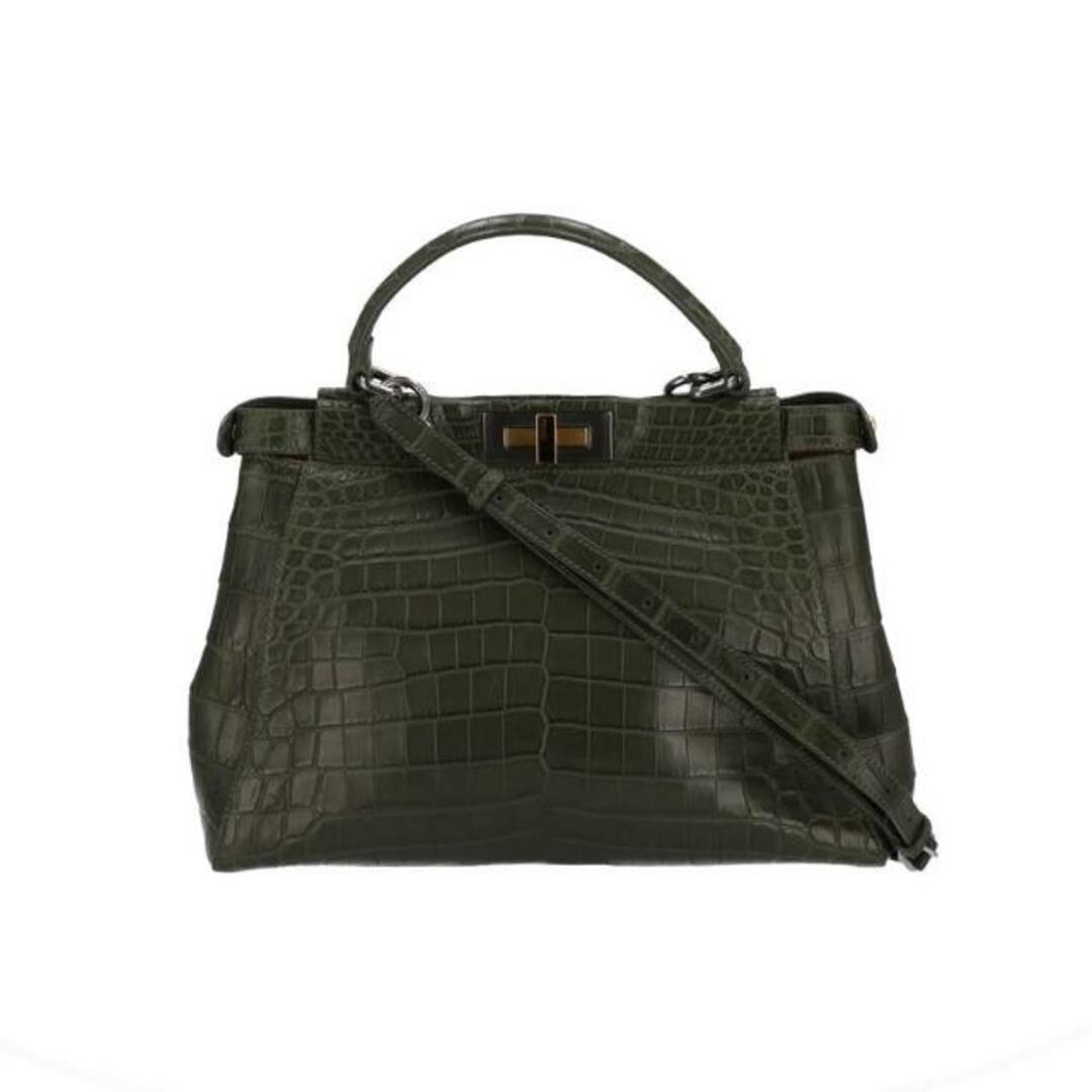 <br>FENDI フェンディ/ピーカブークロコ2wayショルダー/8BN226-CN4-139-010/009*****/ブランドバック/Aランク/92