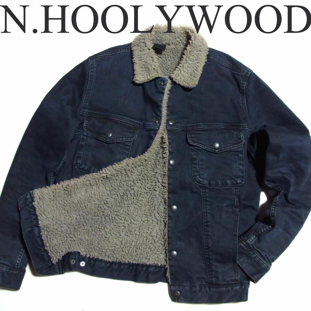 N.HOOLYWOOD(エヌハリウッド)のN.HOOLYWOOD エヌハリウッド ボア デニム ジャケット Gジャン 36 メンズのジャケット/アウター(Gジャン/デニムジャケット)の商品写真